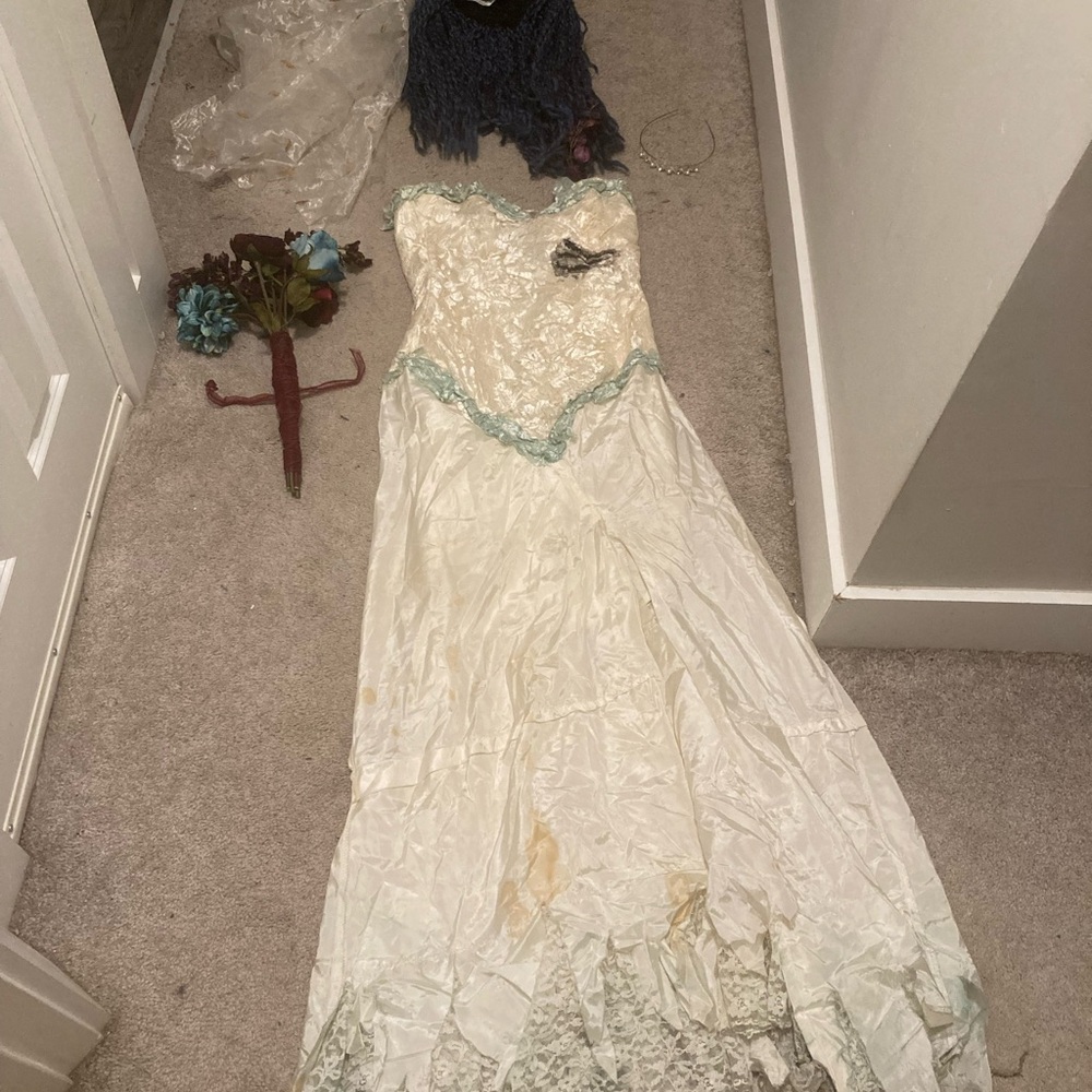 Vintage homemade corpse bride costume